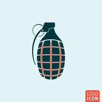 Icono de granada aislado vector