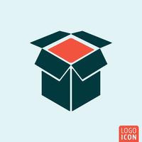 Box icon isolated vector