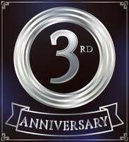 Anniversary ring silver vector