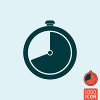 Clock icon isolated vector