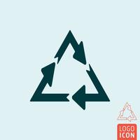 Recycle icon isolated vector