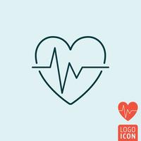 Heartbeat icon isolated. vector