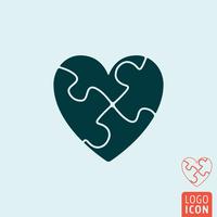 Icono del corazón aislado vector