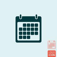 Calendar icon isolated vector