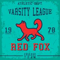 Fox vintage poster vector