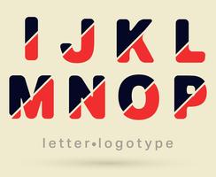 Letter logo font vector