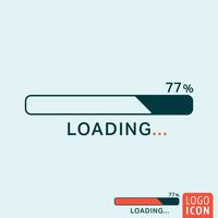 Loading bar icon vector