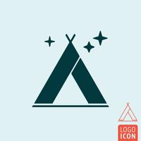 Tent icon isolated vector