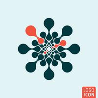 Molecule logo icon  vector