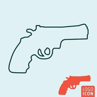 Revolver icon isolated. vector