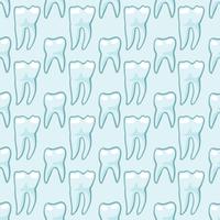White teeth on blue background. Vector