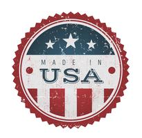 Hecho en sello de la insignia de Estados Unidos Vintage vector