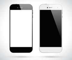 Black white smartphones vector