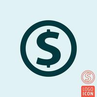 Money icon isolated vector
