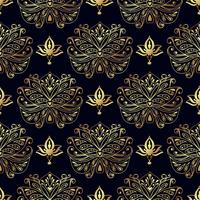 Seamless patterns of Russian motives of northern painting vector