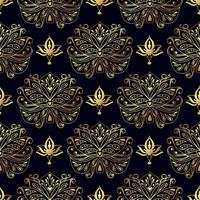 Seamless patterns of Russian motives of northern painting vector