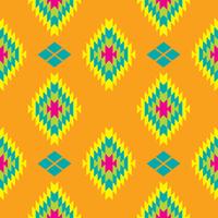 Mexican Folkloric  tracery textile seamless pattern vector