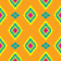 Mexican Folkloric  tracery textile seamless pattern vector