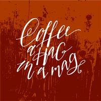 But first coffee lettering. vector