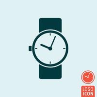 Clock icon isolated vector