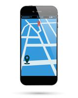Smartphone map location vector