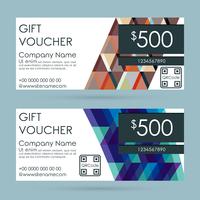 Gift voucher template vector