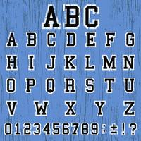 Alphabet vintage template vector