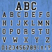 Alphabet vintage template vector