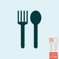 Spoon fork icon vector