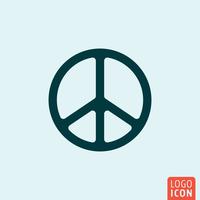 Icono de simbolo de paz vector