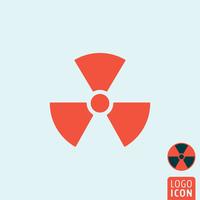 Icono de radiación aislado vector