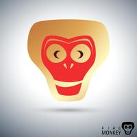 Fire monkey icon vector