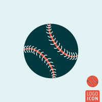 Icono de pelota de béisbol aislado vector