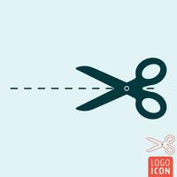 Scissors icon isolated vector