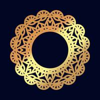 Gold mandalas. Indian wedding meditation. vector