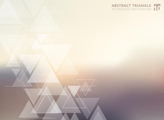 Abstract technology blurred background with triangles pattern element.