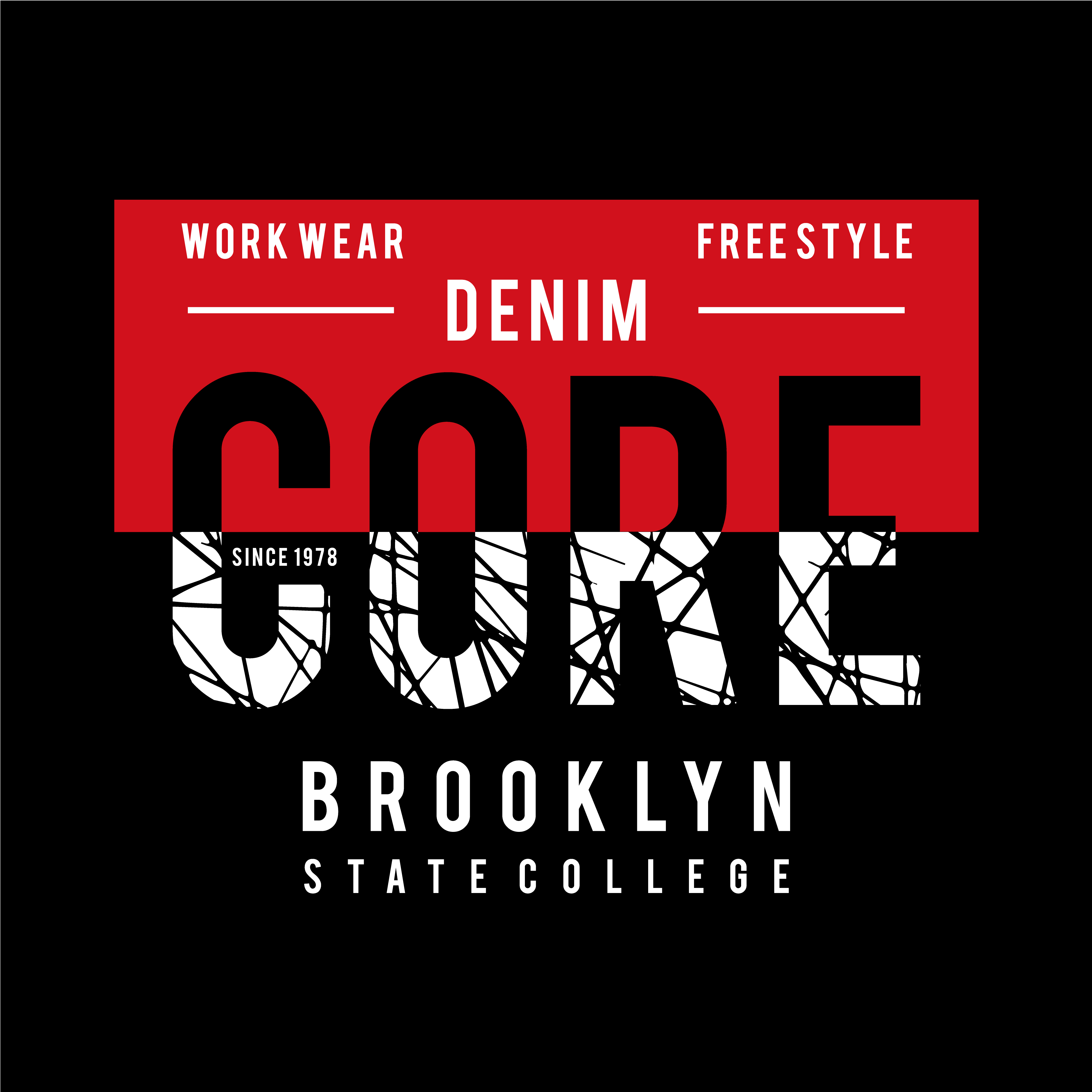 Graphic Design Vector Typography Core Denim For T Shirt Download