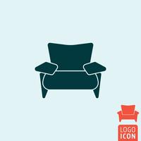 Icono de sillón aislado vector