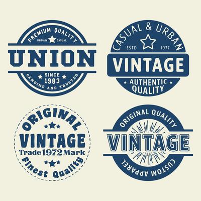 Vintage stamp set