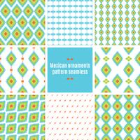 Mexican Folkloric  tracery textile seamless pattern vector