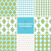 Mexican Folkloric  tracery textile seamless pattern vector