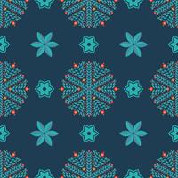 Seamless  pattern of snowflakes 