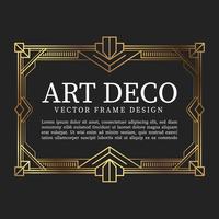 Marco de estilo art deco vintage. ilustración vectorial vector