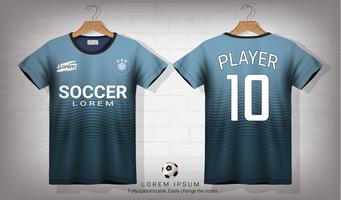 Soccer jersey and t-shirt sport mockup template, Graphic design for football kit or activewear uniforms. vector