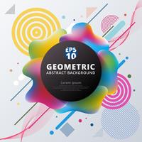 Abstract 3d plastic colorful  circle geometric pattern design and background. vector