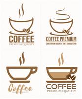Set of coffee label.logo, badge,emblem collection on white background. vector