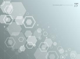 Abstract hexagonal structure of the molecules. The chemistry molecular study. Technology background. vector