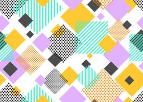 Seamless pattern of colorful triangle geometric modern shape on white background - Vector illustration