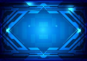 Blue abstract background digital technology vector illustration