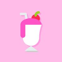 Ice cream cup vector illustration, Sweets flat style icon